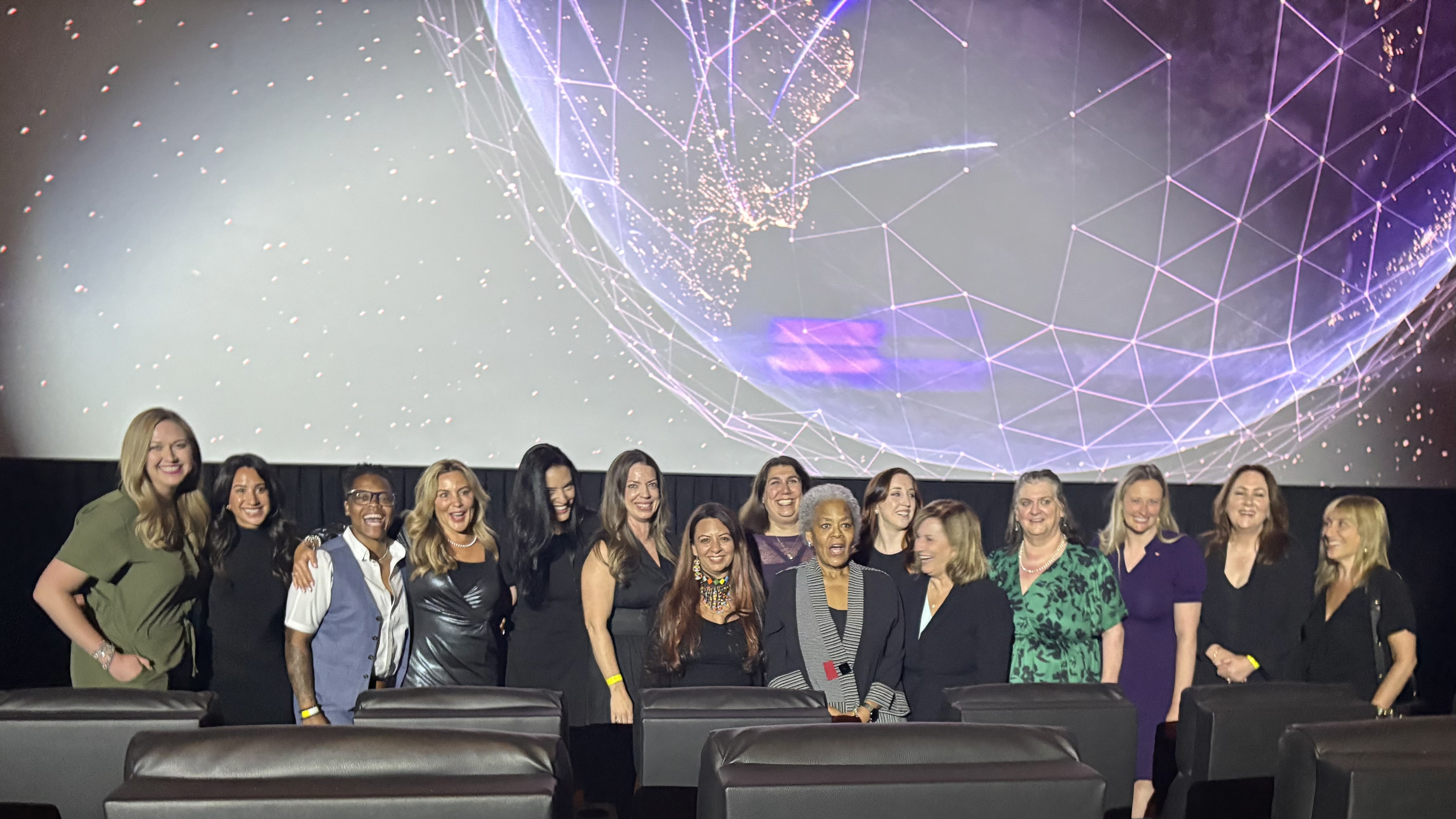 Women of the film at the Chicago premiere, with director Yvette Freeman in the center
