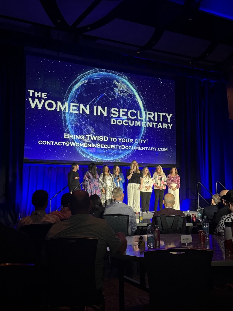 Women who starred in the film at GSX 2025, with Nicole Buratovich of Amazon WWOS at the microphone